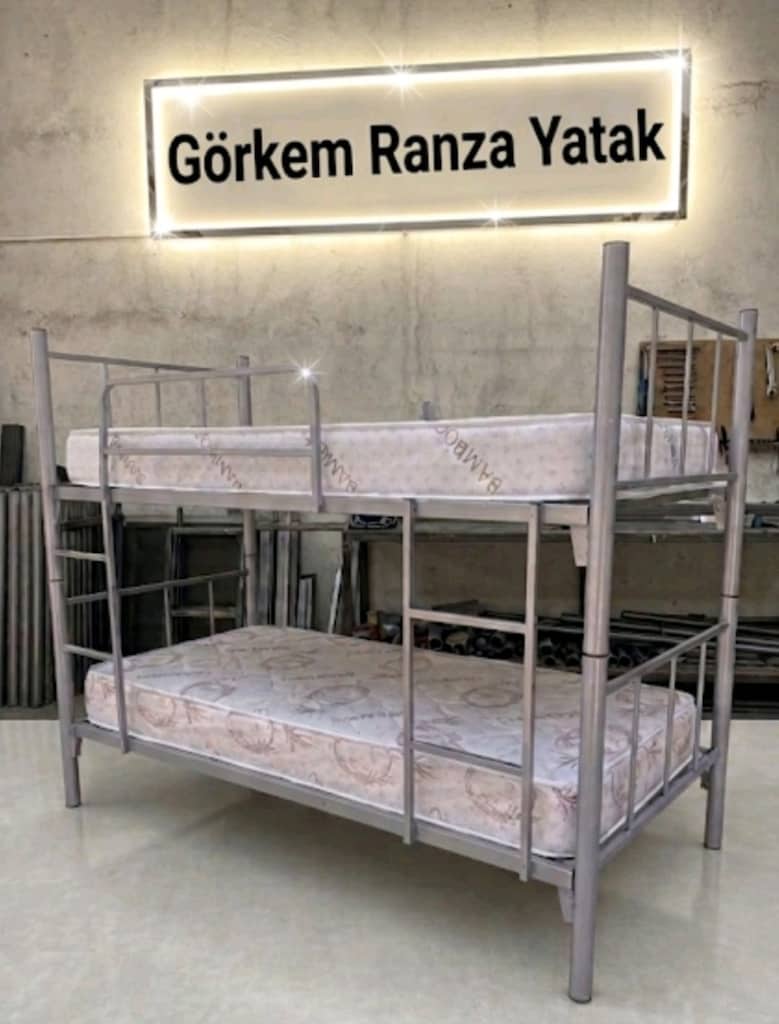 AYRILABİLİR METAL GRİ RANZA IKI YATAK AYNI GÜN ÜCRETSİZ TESLİMAT