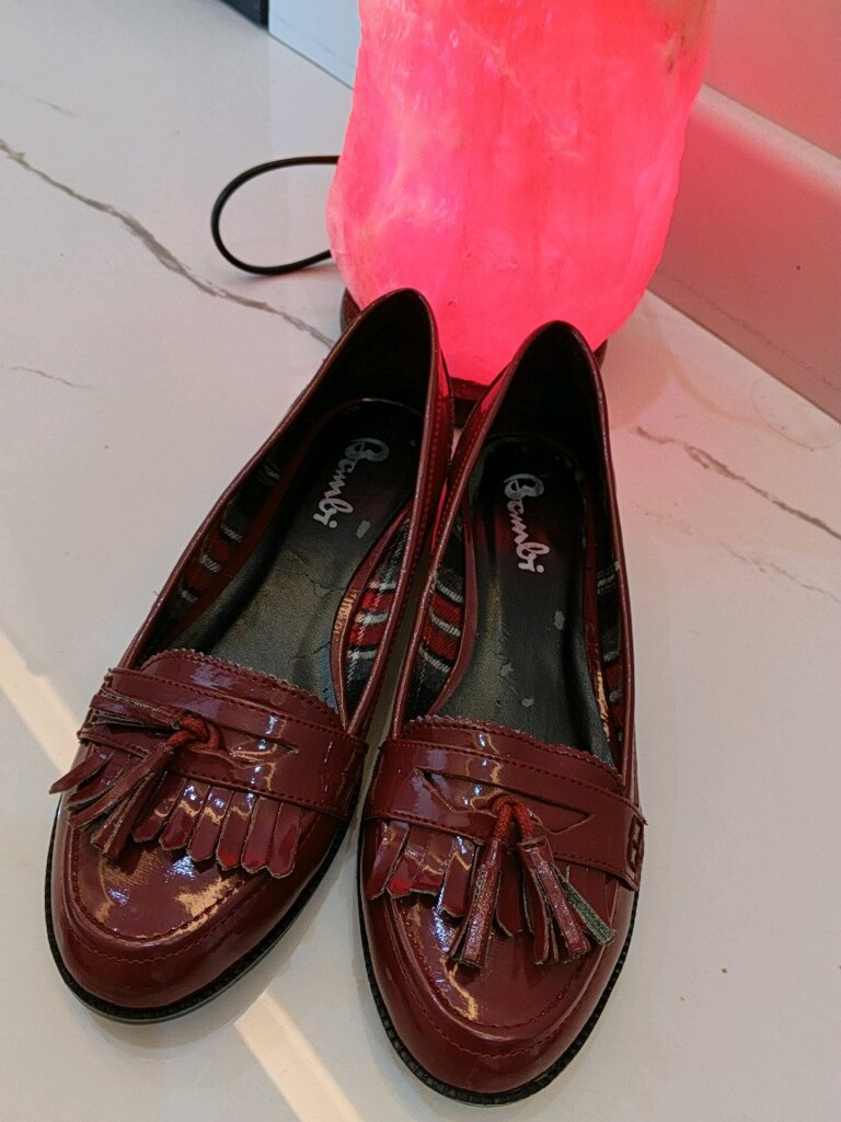 BAMBİ Bordo renk rugan püsküllü loafer ayakkabı 38 numara — görsel 3/6