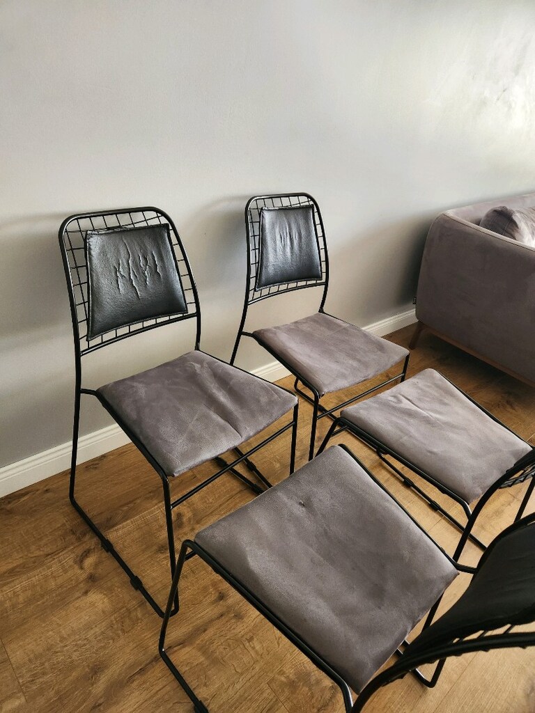 4 Adet Metal Sandalye - 2