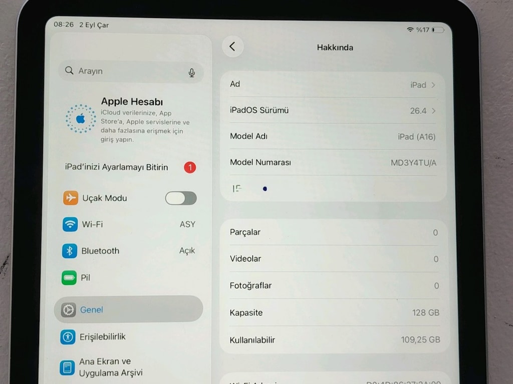 GARANTİLİ İPAD A16 GÜMÜŞ PİL DEVRİ 96 TERTEMİZ TABLET - 5