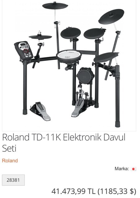 ROLAND TD-11K ELEKTRONİK DAVUL SETİ