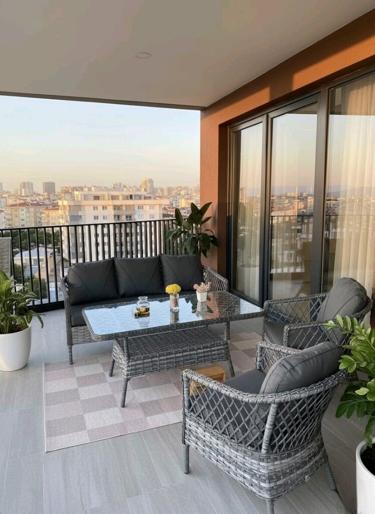 rattan koltuk takımı, bahçe balkon mobilyasi, oturma Grubu - 6