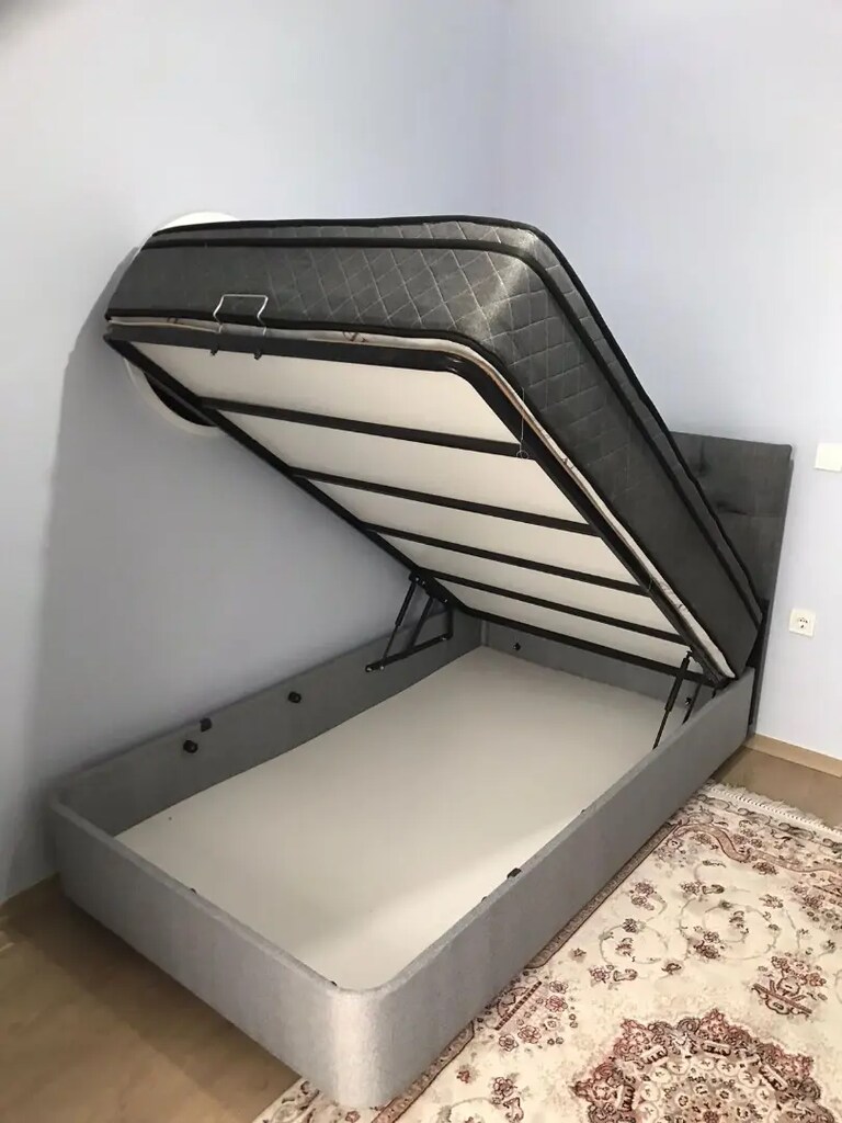 Sıfır 120×200cm özel ölçü tek kişilik kaliteli baza başlık petli yatak - 6