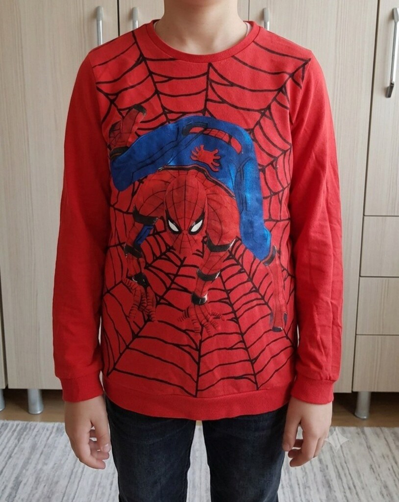 Spider-Man Desenli Kırmızı Çocuk sweatshirtü - 7