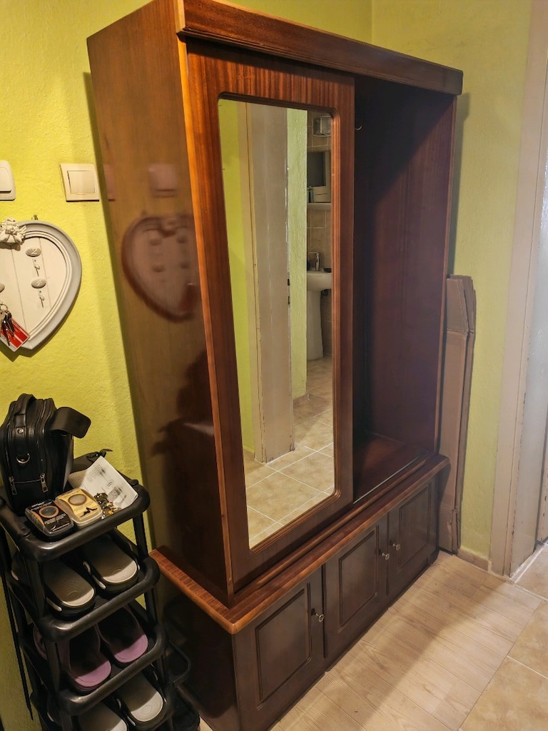 antika vintage el oyması büfe gümüşlük ve masa takımı - 6
