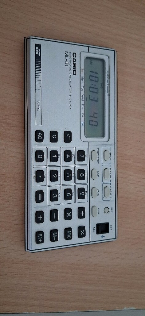 CASIO ML-82 PİYANO CALAN HESAP MAKINESI VE SAAT ALARM - 7