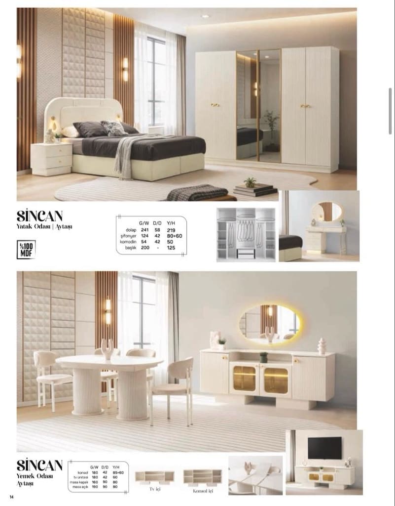 bohem mdf yatak odası takımı - 2