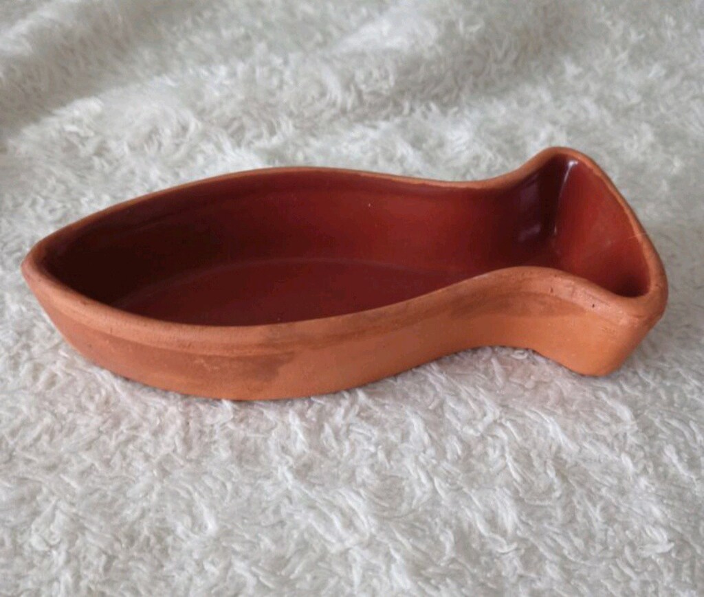 balık figür toprak güveç çap 18 cm - 2