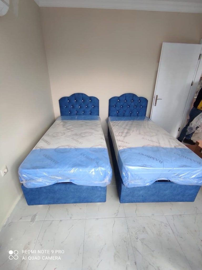 tek kişilik 90x190 baza başlık yatak sıfır ürün dev kampnya adrse tslm - 3