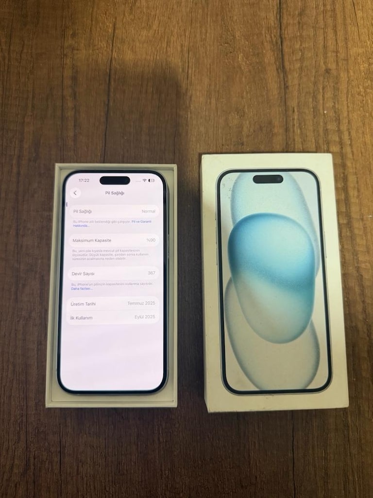 IPHONE 15 HATASIZ KUTULU FATURALI 15AY GARANTİLİ HATASIZ PİL 90 - 3