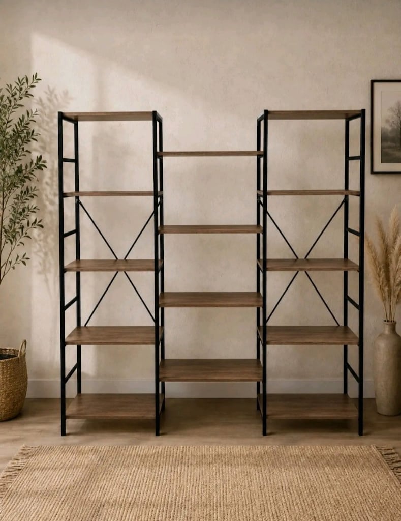 Çok Katlı Modern Kitaplık ve Raf Ünitesi - 8