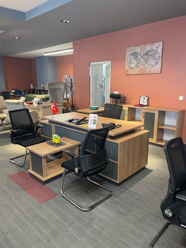 KLAS OFİS ÜSKÜDAR 180x85 MARBELLA KİRAZ MAKAM TAKIMI KOLTUKSUZ - 4