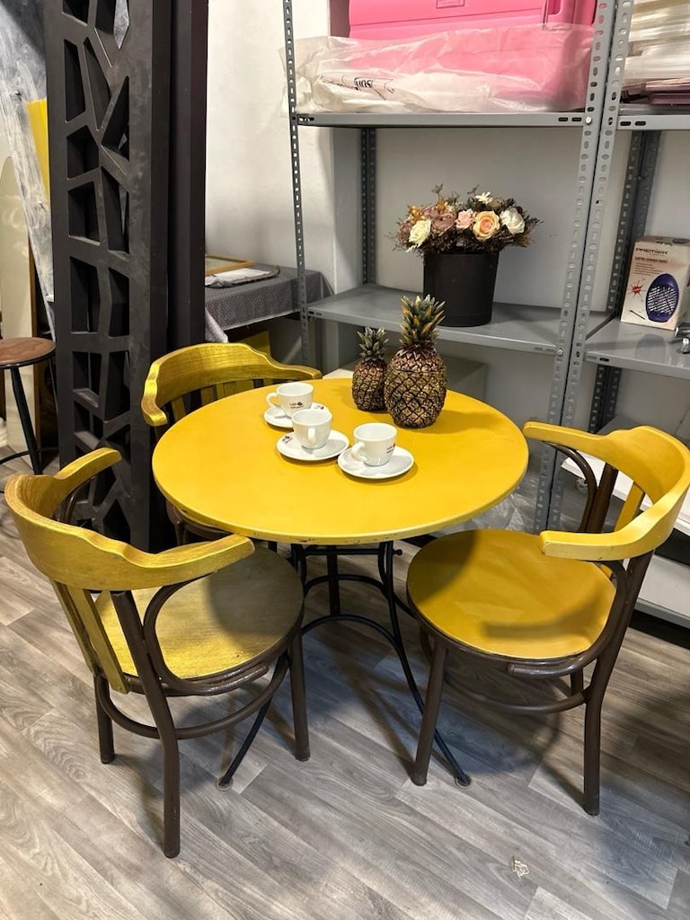 Masa Sandalye Takımı gercek ahsap cafe bahce masa sandalye - 2