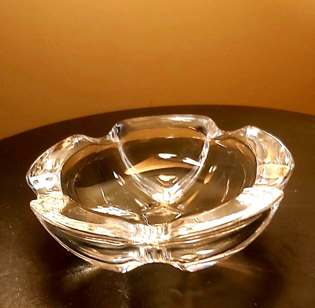 REAL CRYSTAL VINTAGE LUXURY ASHTRAY D E C O R - 3
