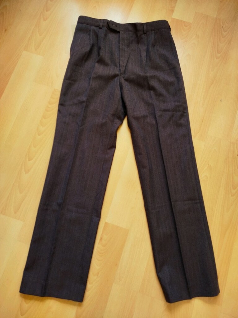 Vintage sıfır etiketli Kore'de üretilmiş çok kaliteli 55% yün erkek pa - 10