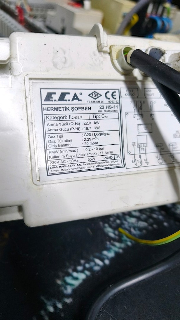 ECA 22 HS 11 Hermetik Şofben Anakart - 6