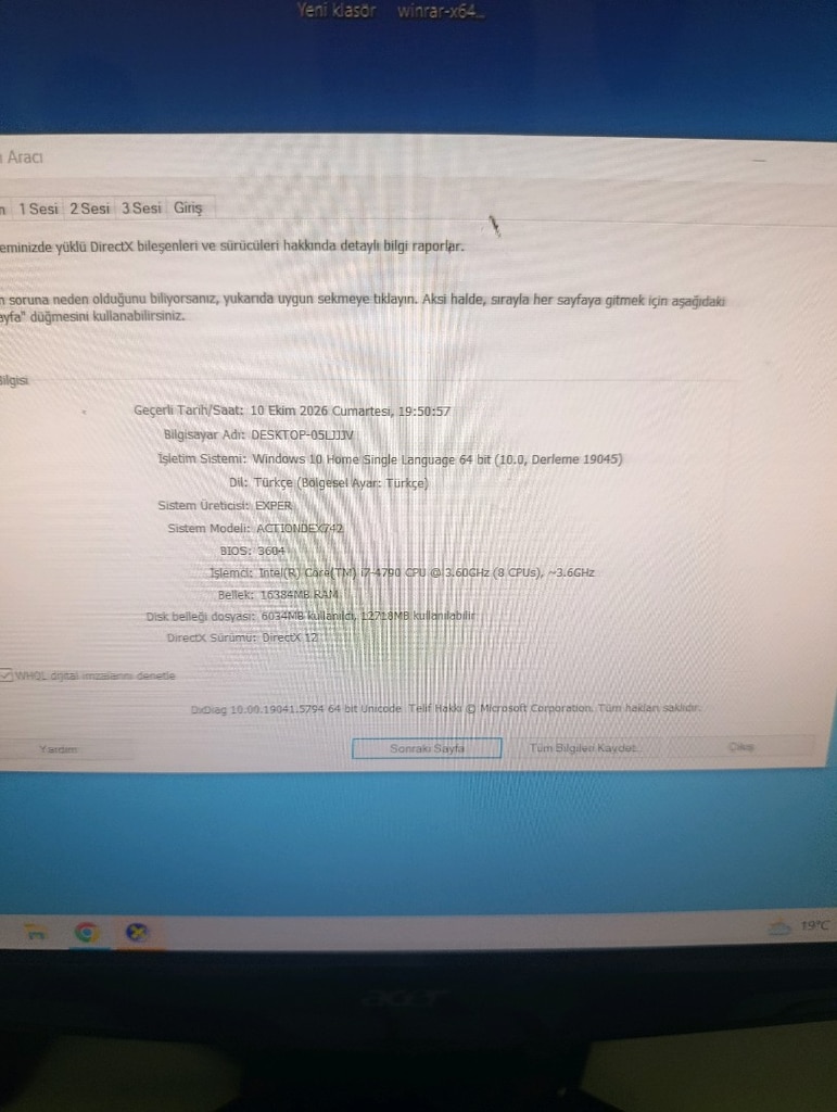 OYUNCU BİLGİSAYARI SETİ | i7-4790 | RX 570 4GB | 16GB RAM | MONİTÖr - 4