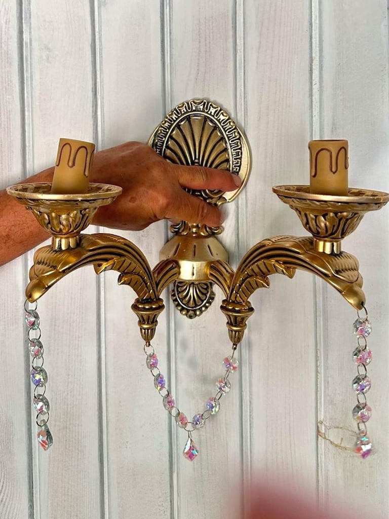 3 ADET ANTİKA APLİK BRONZ HOLOGRAM TAŞLI - 4