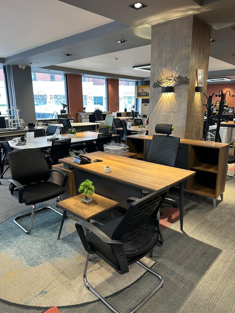 KLAS OFİS ÜSKÜDAR 160x75 CEVİZ RENK EKO MAKAM TAKIMI KOLTUKSUZ - 3