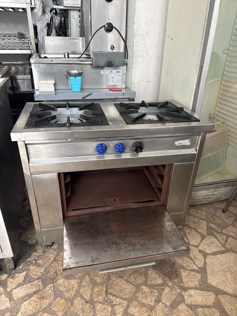 100x55 cm 2 gözlü kuzine doğalgazlı kuzine ocak ikili ocak - 2
