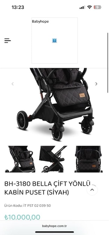 bebek arabası baby hope çift yönlü kabin boy bebek arabası - 2