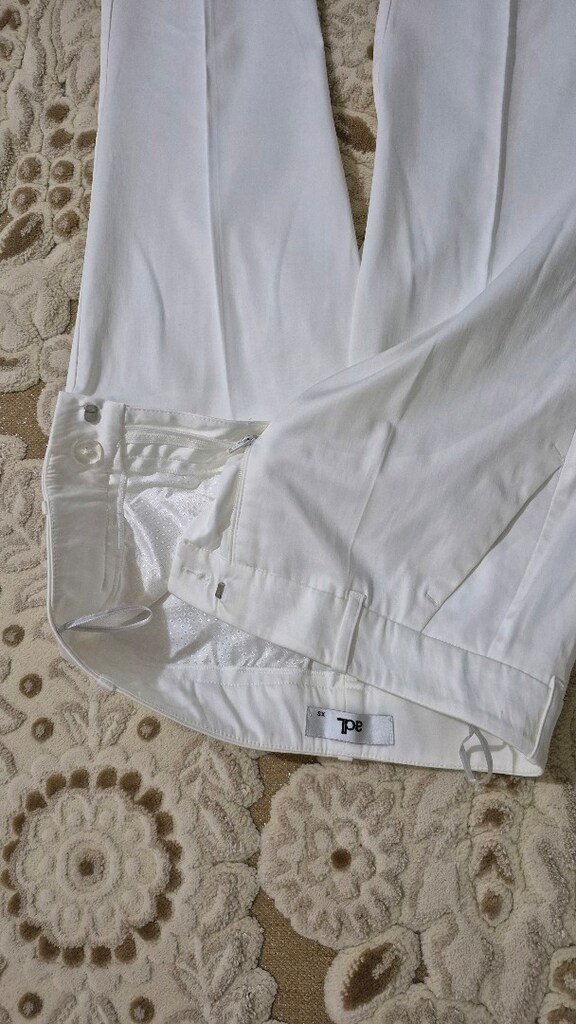 bayan saten kumaş pantolon adil ışık - 2
