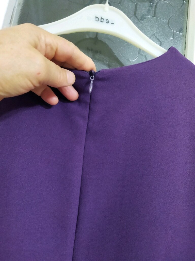 Tesettür Mor tunik 38 beden geniş kalıp - 9