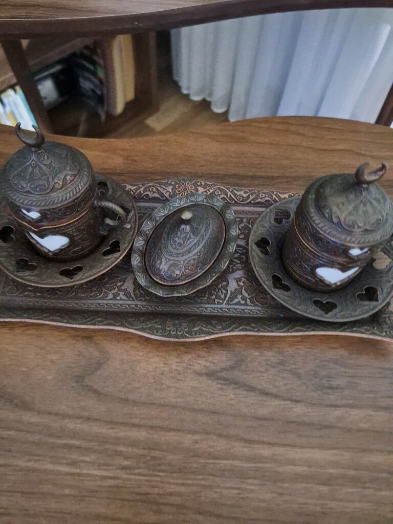 Gaziantep bakır fincan takımı - 2