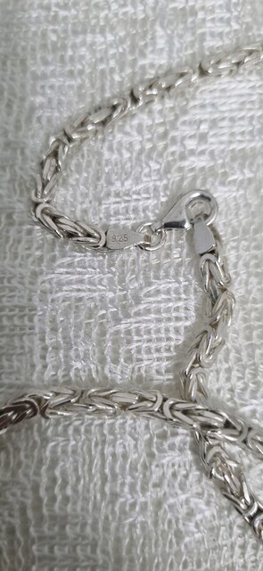 gümüş kral zincir 56 buçuk cm 33 gram