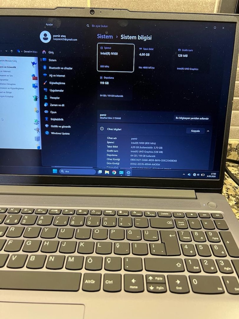 sıfırdan farksız LENOVO ideapad slim3 - 3