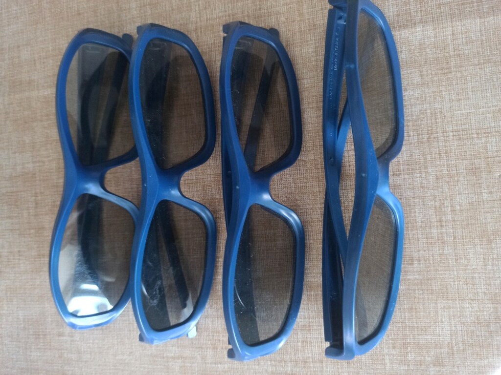 8 Adet Renkli & Standart Pasif 3D TV Gözlüğü (Pilsiz) - 3
