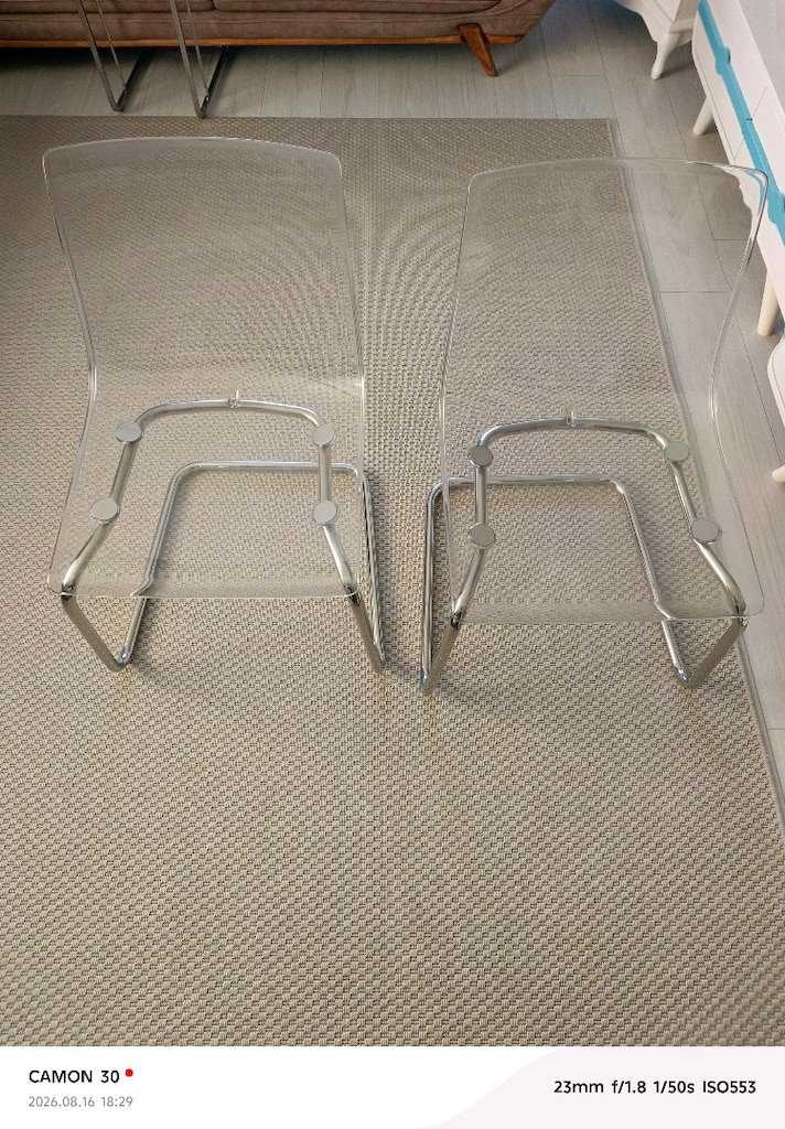 ikea şeffaf sandalye - 3