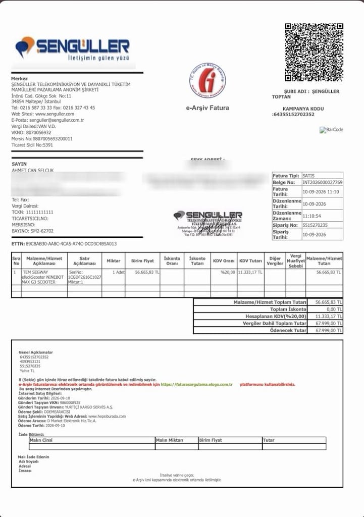 Segway Ninebot MAX G3 | 12 KM | Faturalı | Aksesuarlı - 4