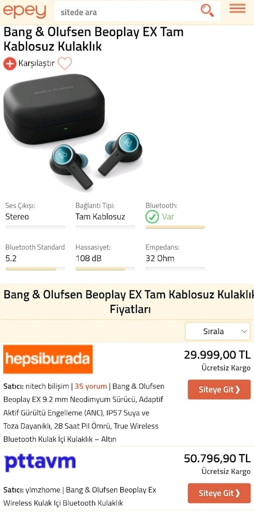 BANG&OLUFSEN BEOPLAY EX BLUETOOTH KULAKLIK - 6