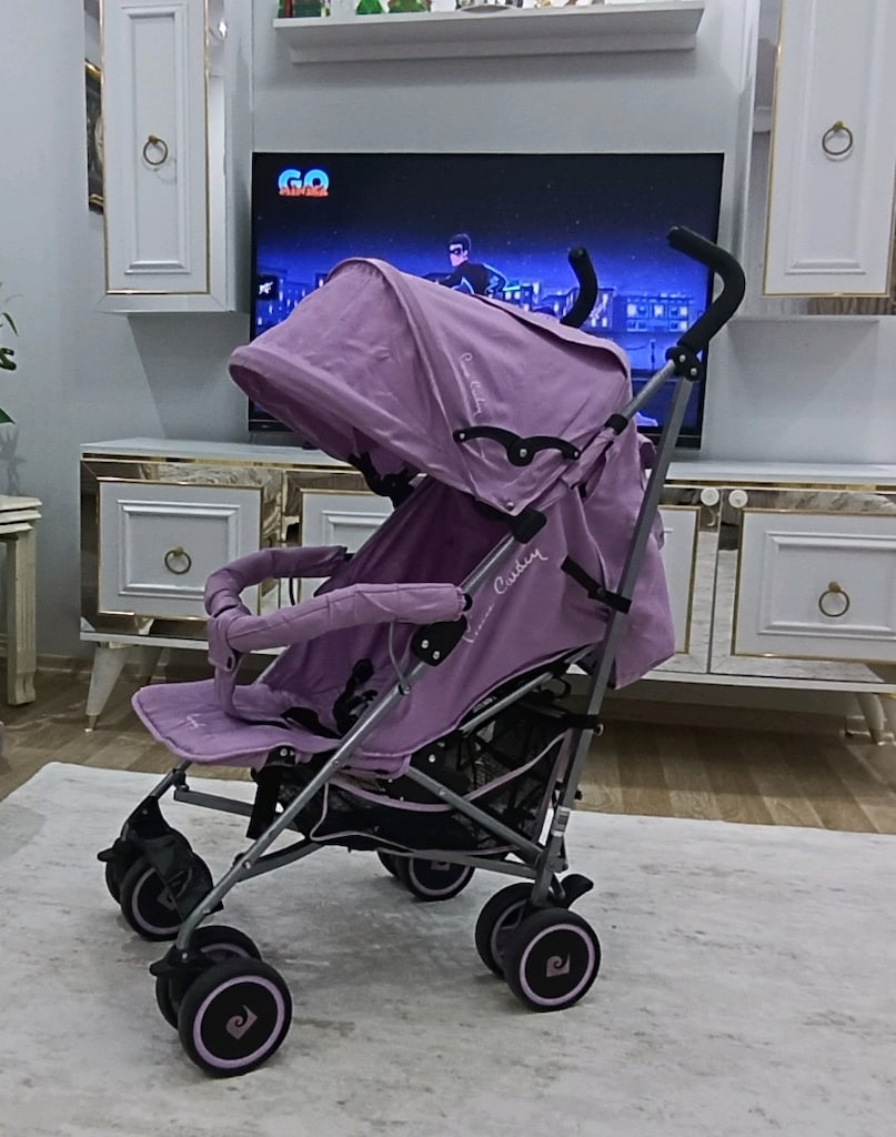 Sıfır Ayarında Pierre Cardin Baston Bebek Arabası Tam Yatar - 2