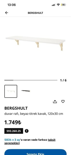 ikea Bergshult raf