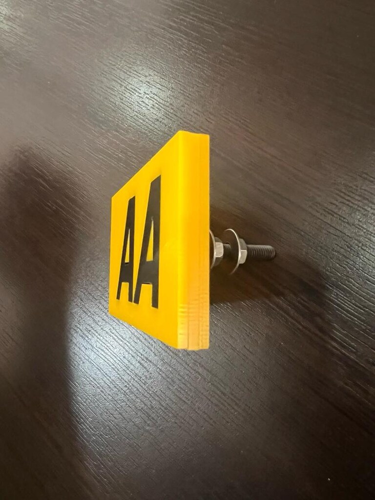AA Sarı Pleksi Panjur Arması Vidalı - 3