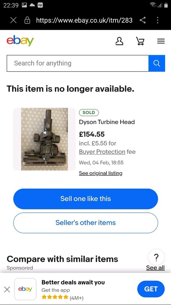 DYSON süpürge Turbo emici başlık. - 3