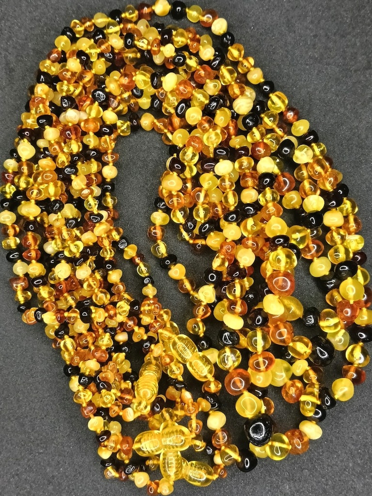 Doğal Kaya Damla Kehribar Kolye 9-10 gr. Aralığında - 5