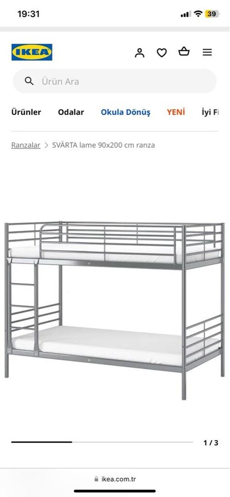 ikea svarta çelik ranza - 3