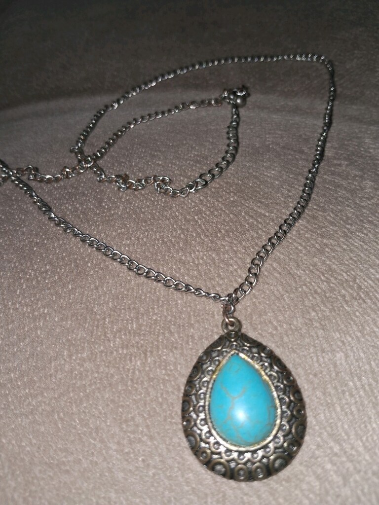 Mavi taşlı kolye - 3