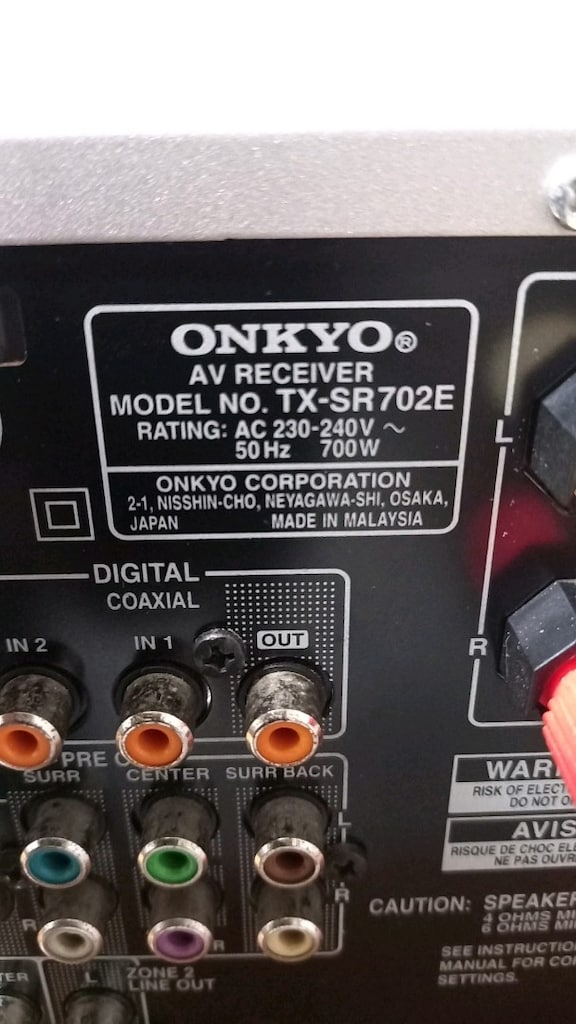 ONKYO TX-SR702E AV RECEIVER AMPLIFIER 7+1 - 6