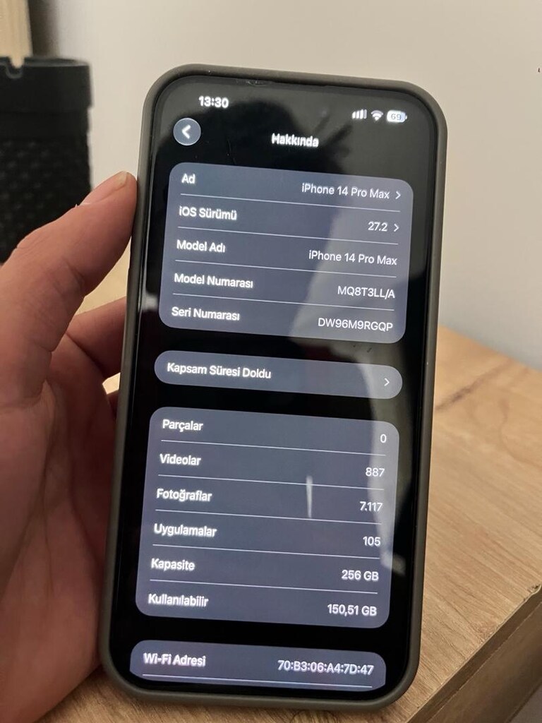 DEĞİŞENSİZ !!!, Pil Sağlığı %87- iPhone 14 Pro Max 256 GB (eSIM Aktif) - 5