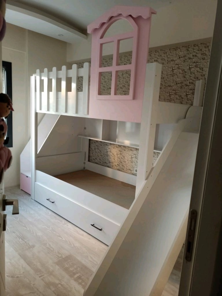 kaydıraklı ve 2 katlı çocuk odası odasi - 8