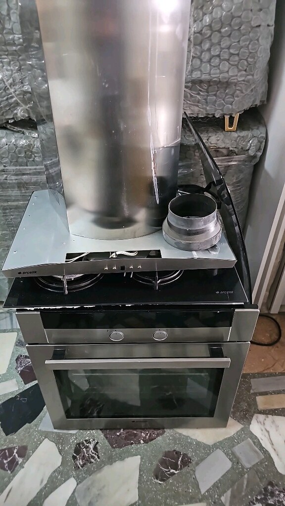 ARÇELİK SIFIR AYARINDA ANKASTRE SET İNOX MODEL AZ KULLANILMIŞTIR - 3