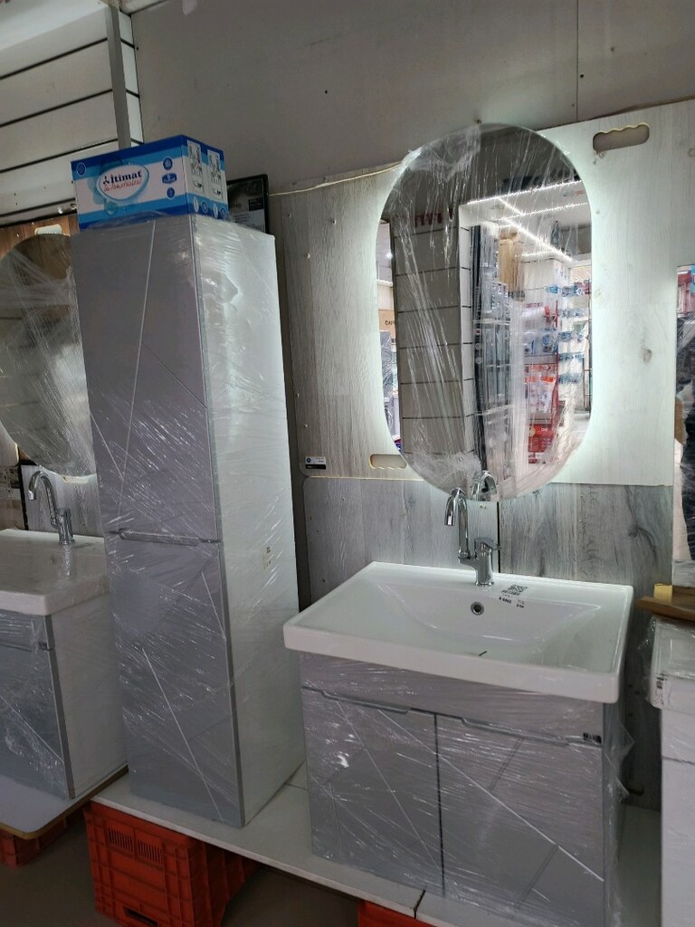 80cm mebran kapakli banyo dolabi - 2
