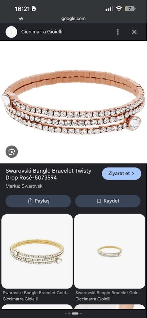 Swarovski Rose Gold Bileklik