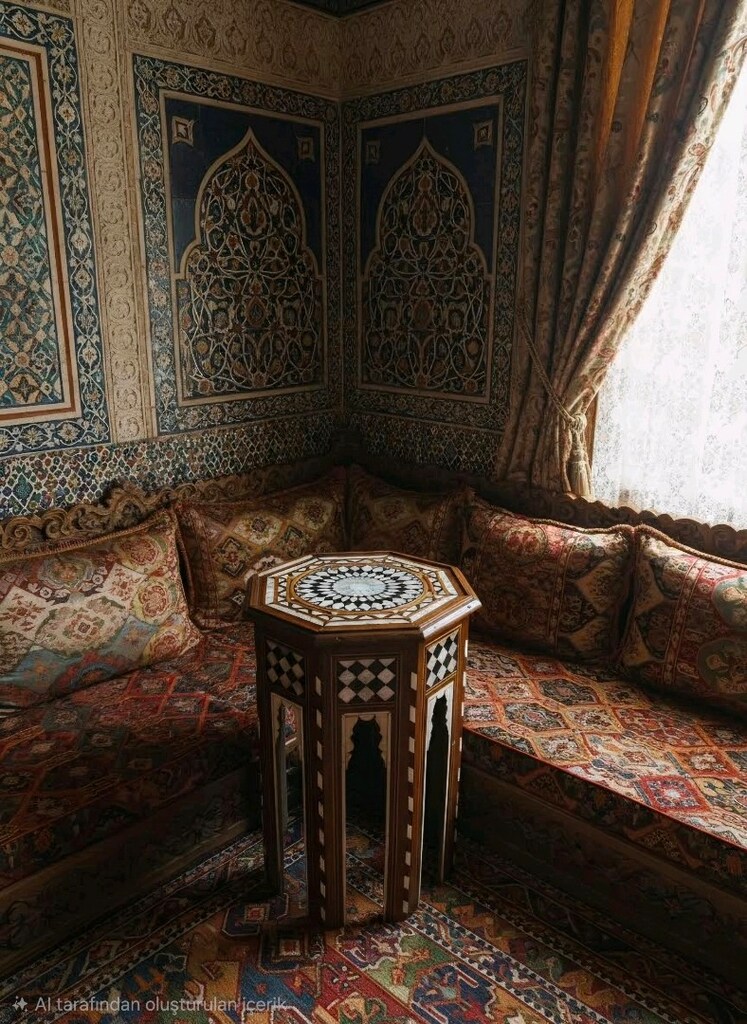 osmanlı sedef işçilikli nargile sehpası - 4