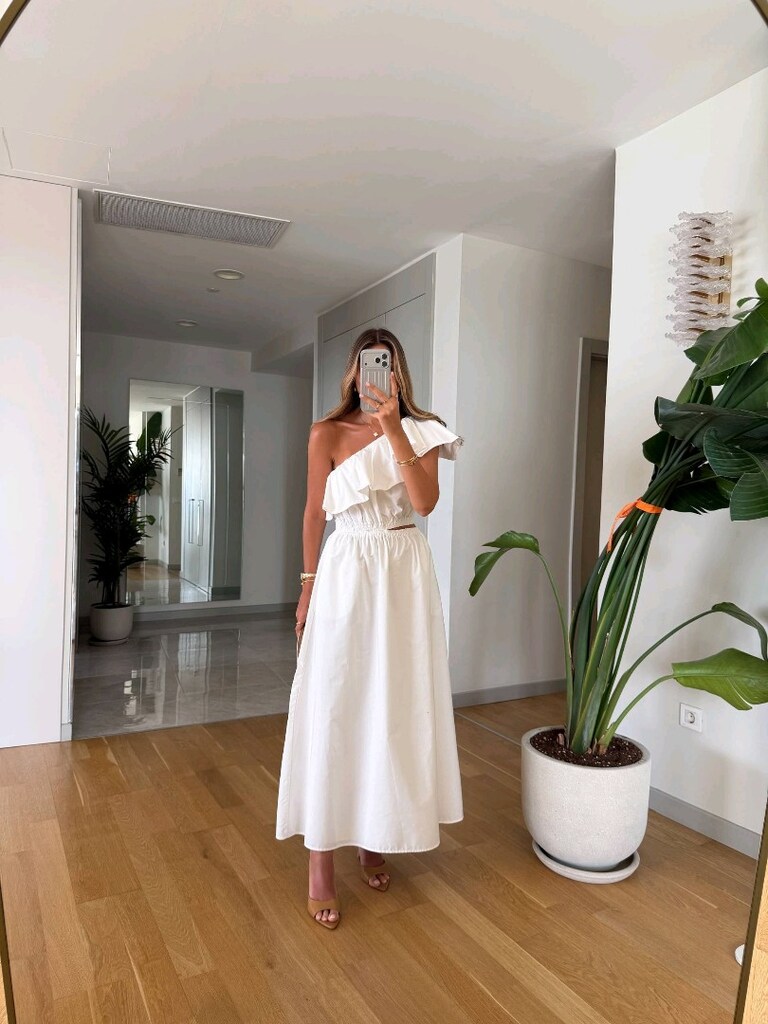 MANGO TEK OMUZ ELBİSE