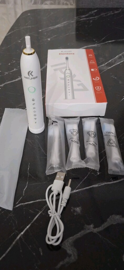 KATJMER Dentora Beyaz Elektrikl iSarjl ıDiş Fırçası Seti Sıfır Ürün - 2